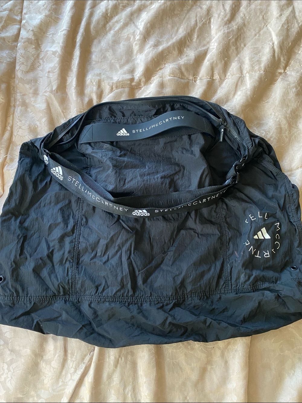 Adidas by Stella McCartney Active Black Nylon Duffel Tote Bag w/ Shoulder strap